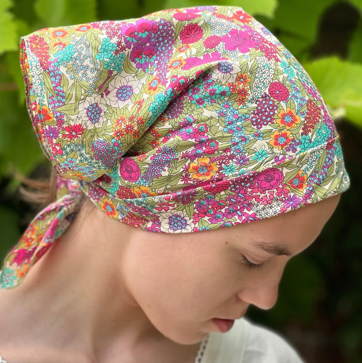 Head Scarf Made with Liberty Fabric